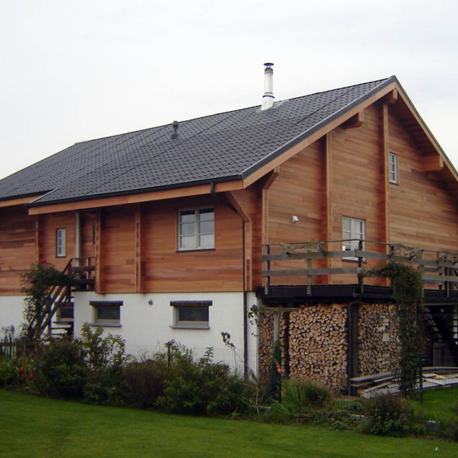 Gevbekleding in ceder hout