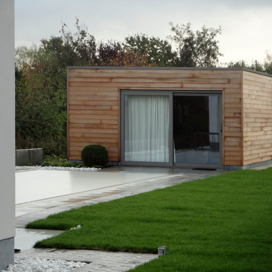 Houten poolhouse
